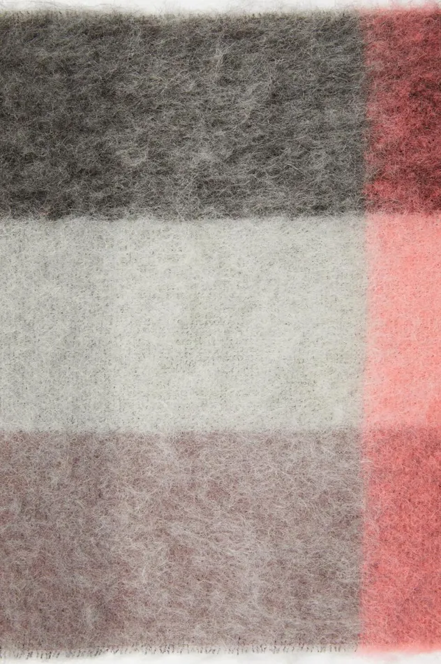 Acne Studios Mohair Checked Scarf Mauvebright Pinkanthracite Men Scarves