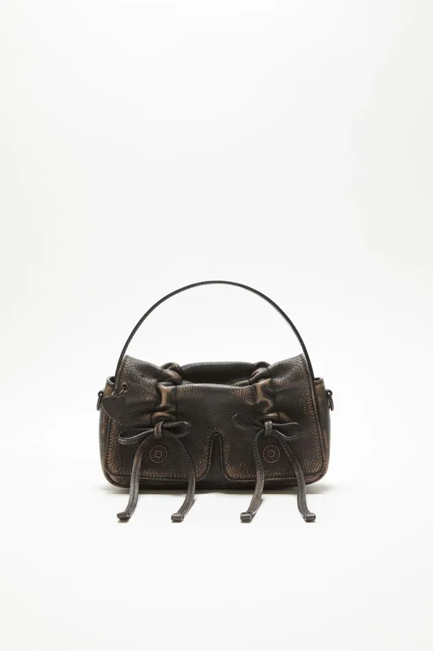 Acne Studios Multipocket Micro Bag Dark Brownbeige Women Bags