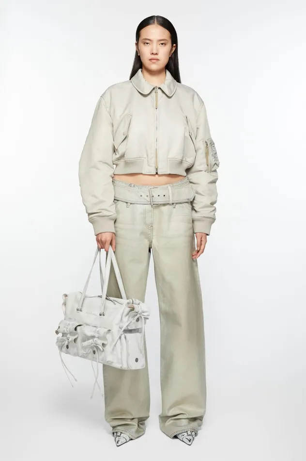 Acne Studios Multipocket Tote Bag Whitegrey Men Bags