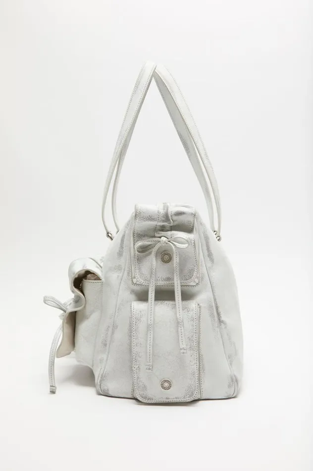 Acne Studios Multipocket Tote Bag Whitegrey Men Bags