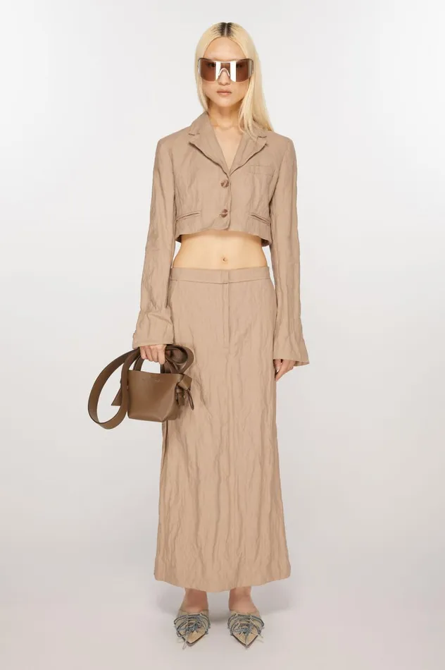Acne Studios Musubi Micro Tote Camel Brown Women Bags