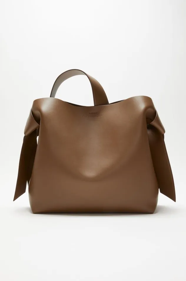 Acne Studios Musubi Midi Shoulder Bag Camel Brown Women Bags