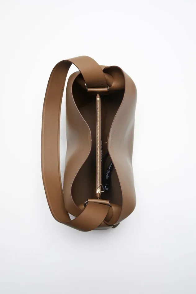 Acne Studios Musubi Midi Shoulder Bag Camel Brown Women Bags