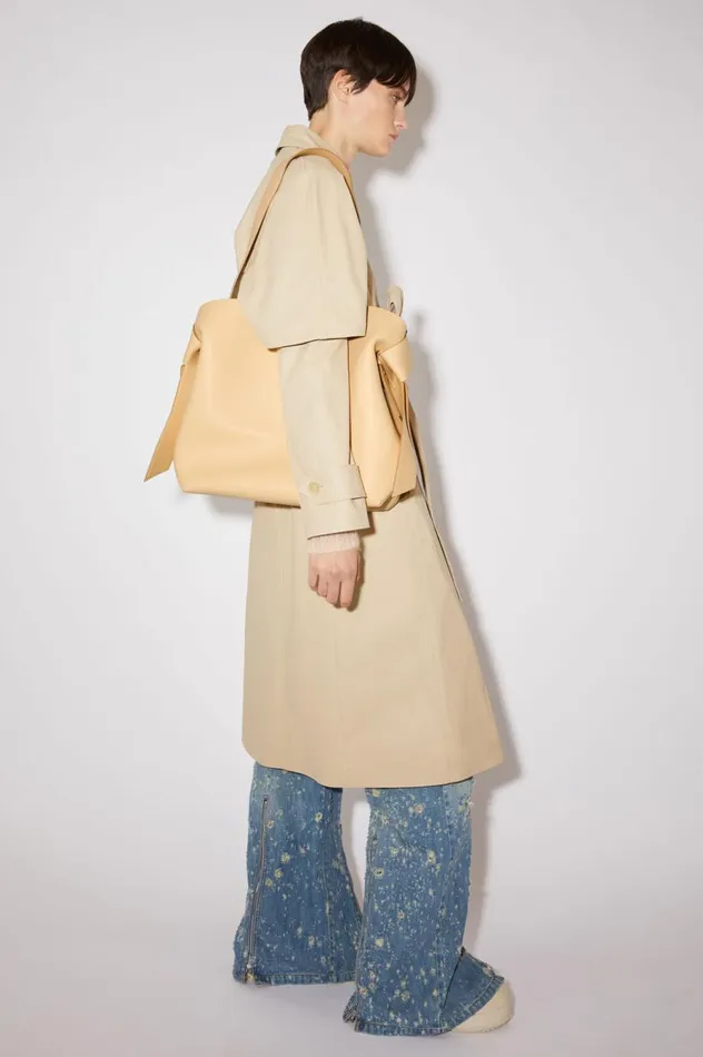 Acne Studios Musubi Midi Shoulder Bag Dune Beige Women Bags