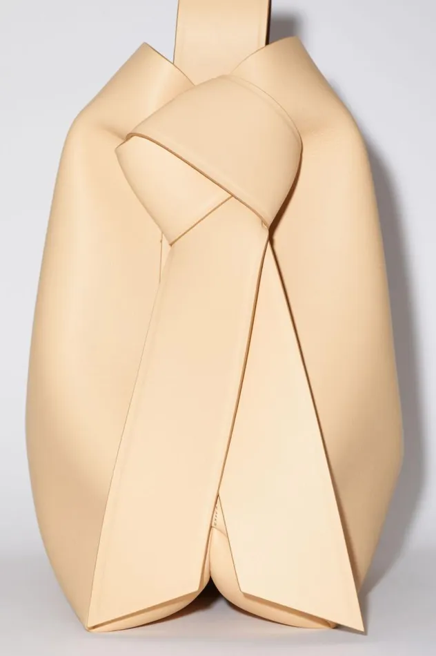 Acne Studios Musubi Midi Shoulder Bag Dune Beige Women Bags