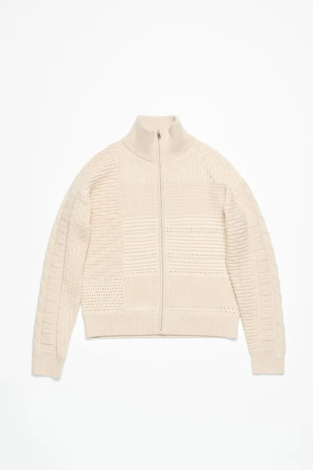 Acne Studios Patchwork Knit Cardigan Oatmeal Melange Men Knitwear