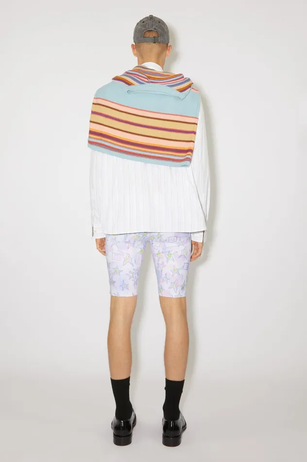 Acne Studios Printed Shorts Pale Pinkmulti Women Shorts