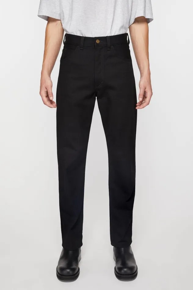 Acne Studios Regular Fit Jeans 8211 1950 All Black Men Jeans