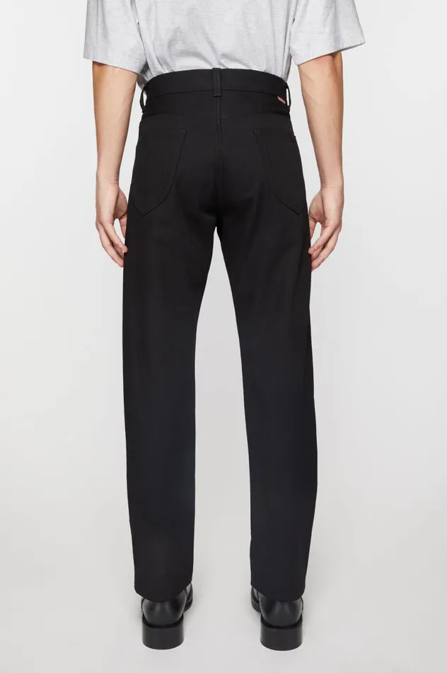 Acne Studios Regular Fit Jeans 8211 1950 All Black Men Jeans