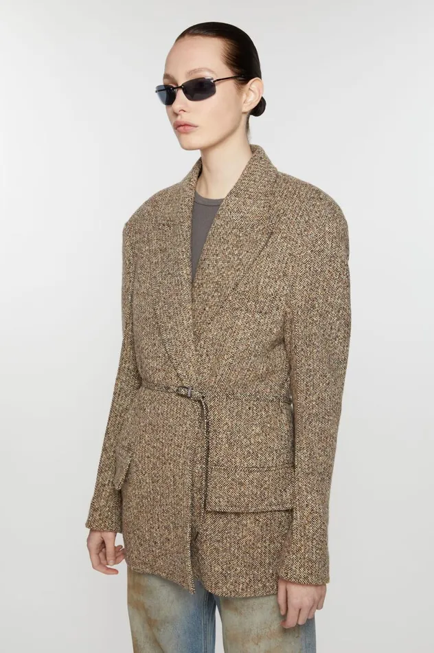 Acne Studios Singlebreasted Jacket Brownbeige Women Suit Jackets
