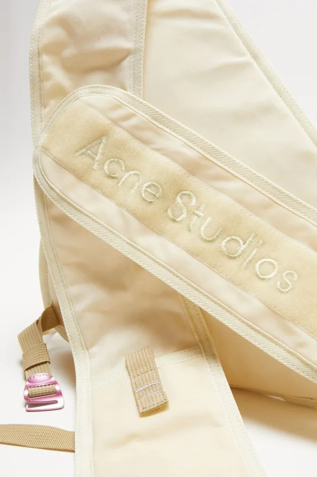 Acne Studios Sling Backpack Cream Beigebeige Men Bags