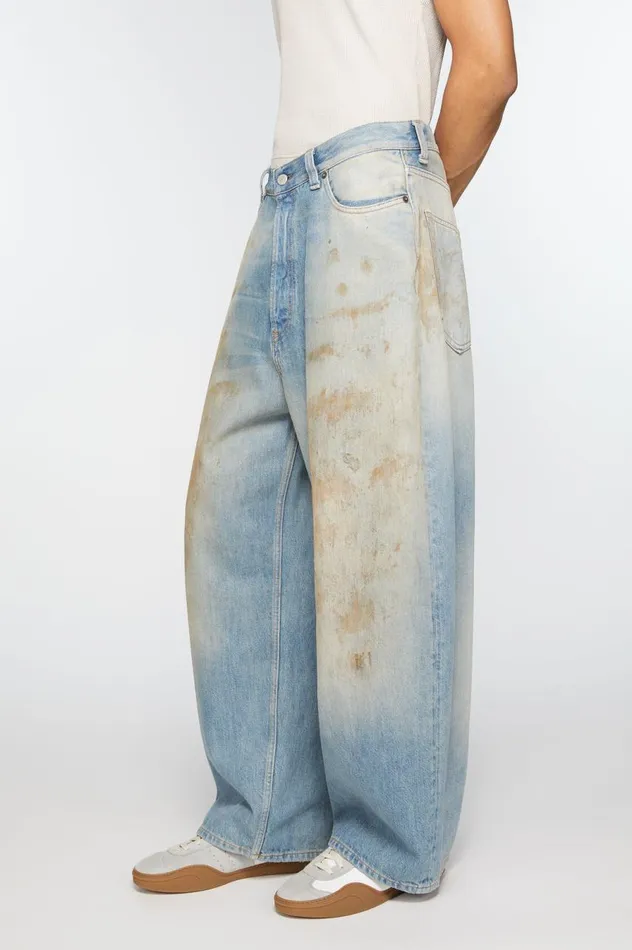 Acne Studios Super Baggy Fit Jeans 8211 2023 Mid Blue Men Jeans