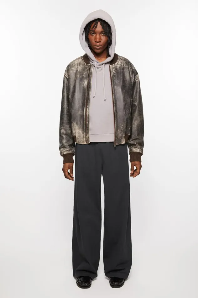 Acne Studios Sweatpant Logo Stamp Black Women Trousers