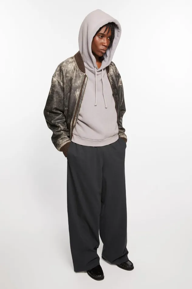 Acne Studios Sweatpant Logo Stamp Black Women Trousers