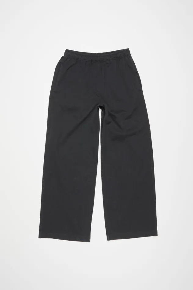 Acne Studios Sweatpant Logo Stamp Black Women Trousers