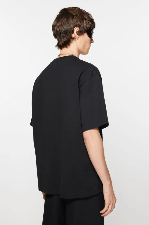 Acne Studios Tshirt Patch Logo Black Men Tshirts