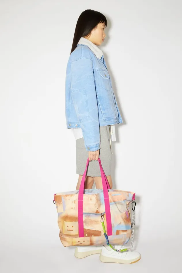 Acne Studios Tote Bag Beigemulti Women Bags