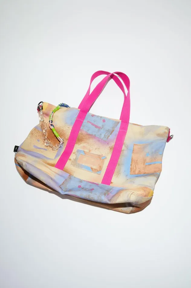 Acne Studios Tote Bag Beigemulti Women Bags