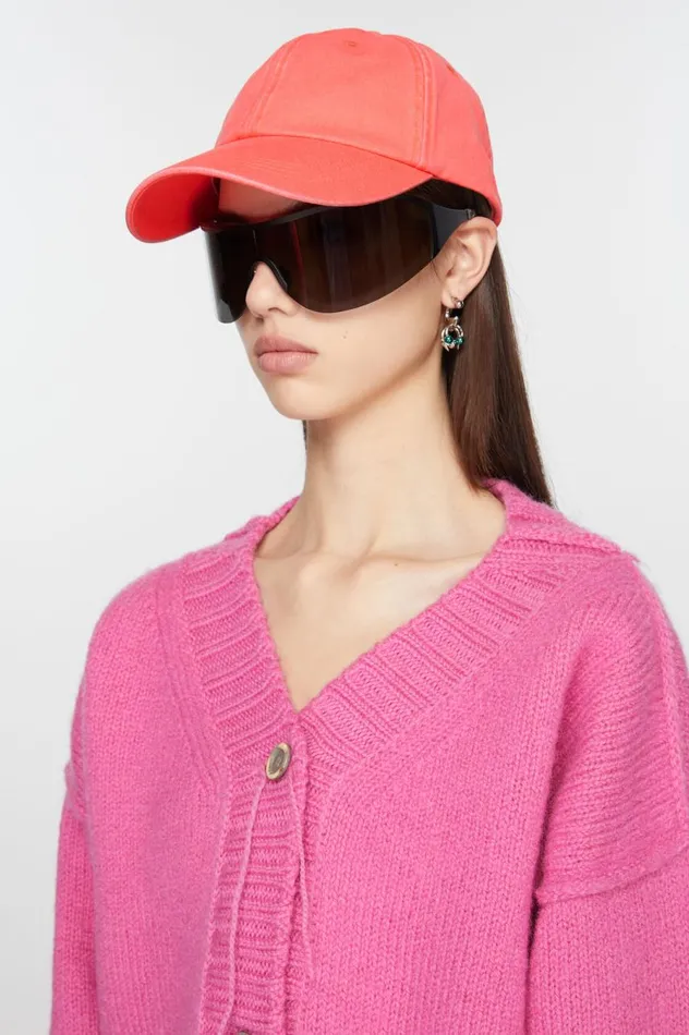 Acne Studios Twill Cap Fluo Pink Men Hats