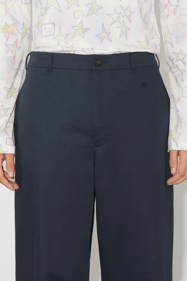 Acne Studios Twill Chino Trousers 8211 Regular Fit Midnight Blue Men Trousers