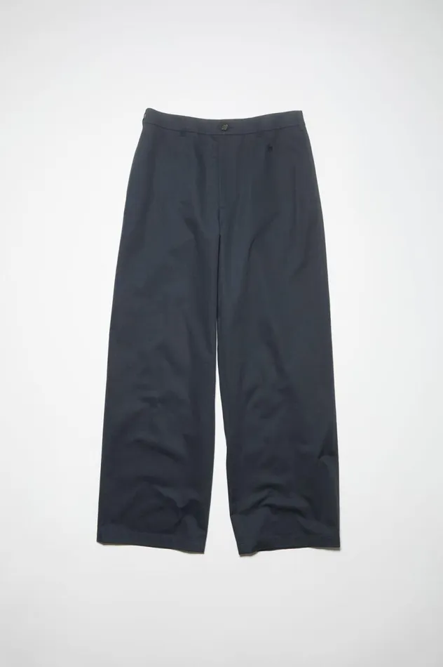 Acne Studios Twill Chino Trousers 8211 Regular Fit Midnight Blue Men Trousers