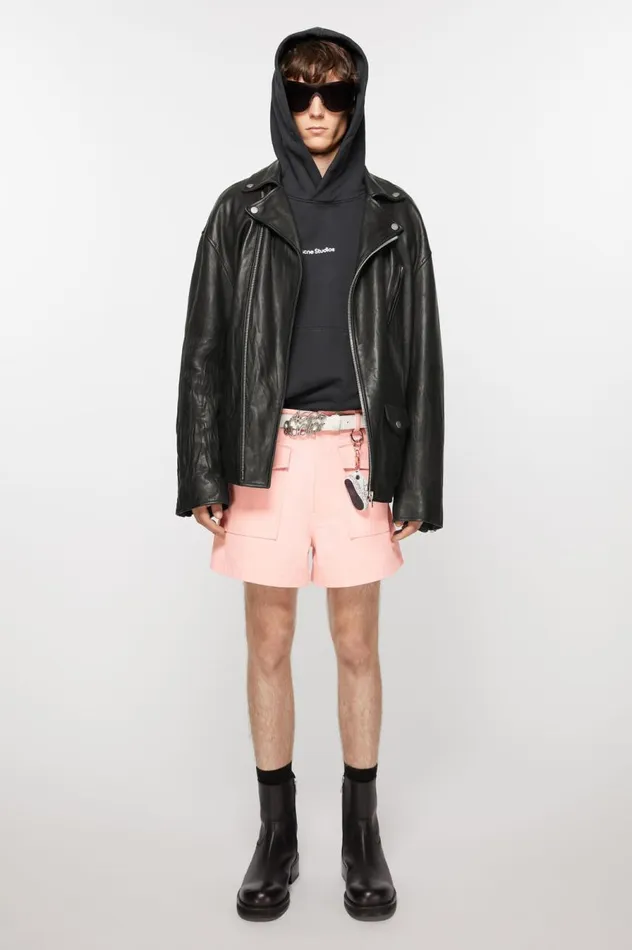 Acne Studios Twill Shorts Pale Pink Men Shorts