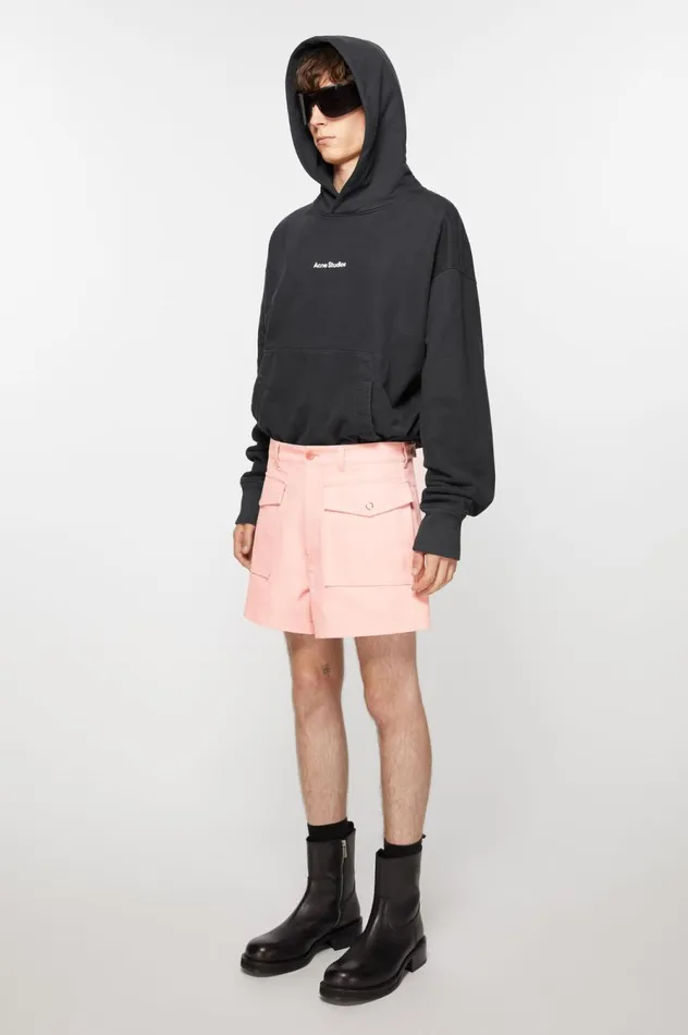 Acne Studios Twill Shorts Pale Pink Men Shorts