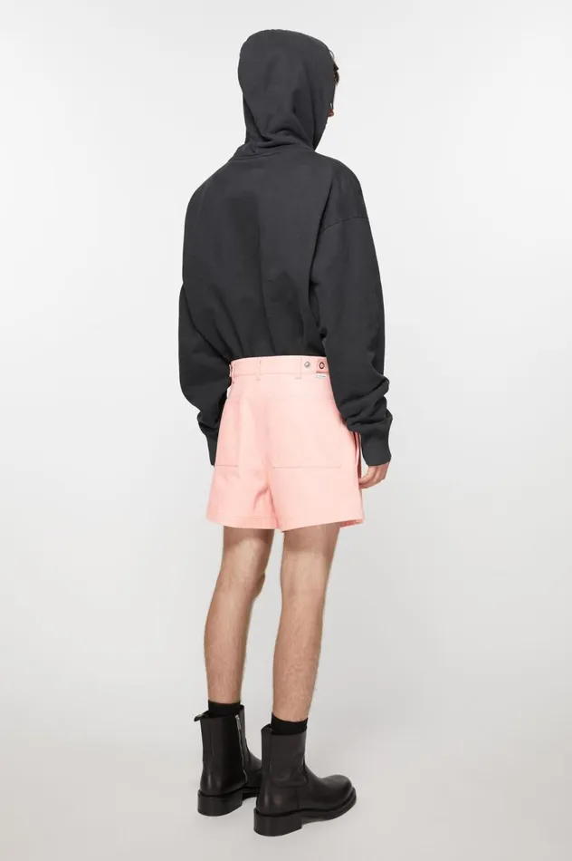 Acne Studios Twill Shorts Pale Pink Men Shorts