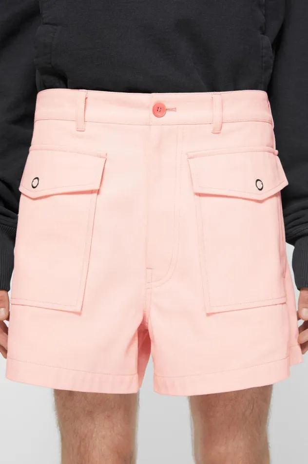 Acne Studios Twill Shorts Pale Pink Men Shorts