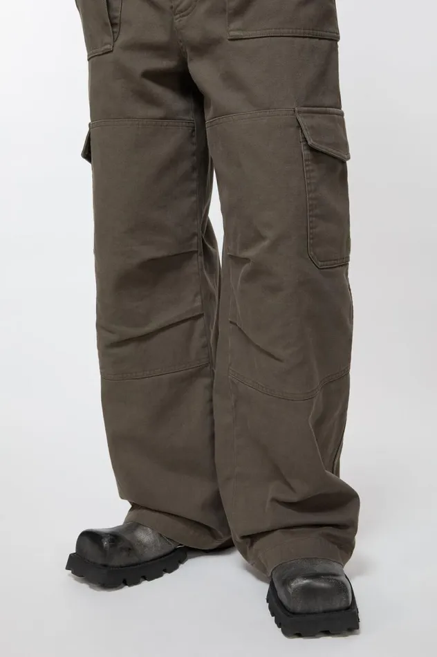Acne Studios Twill Trousers Khaki Green Men Trousers