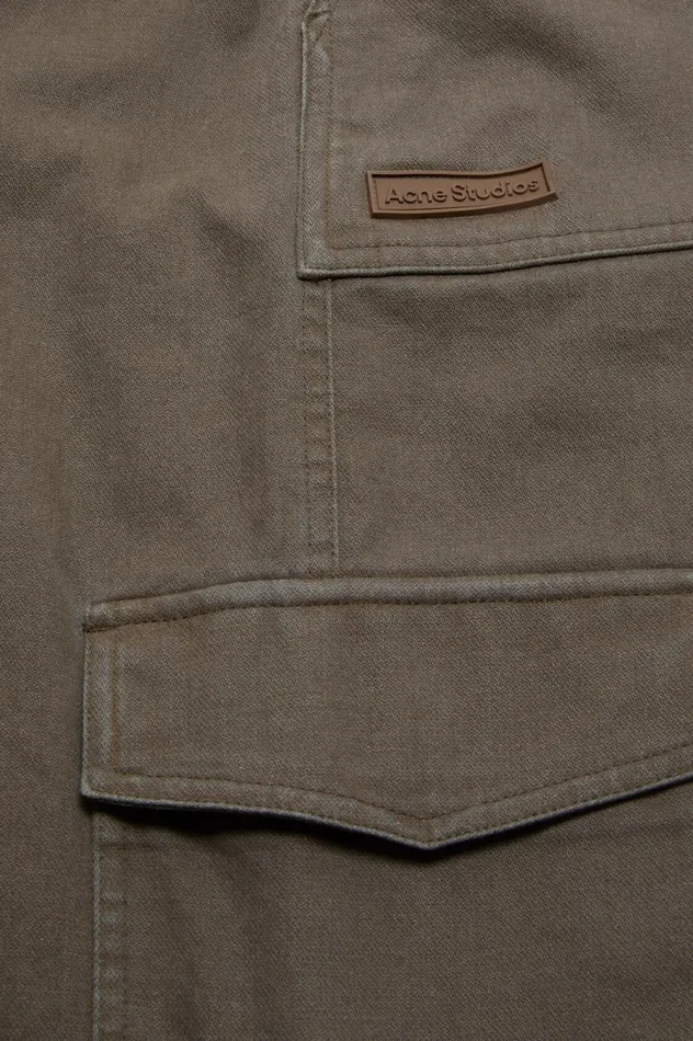 Acne Studios Twill Trousers Khaki Green Men Trousers