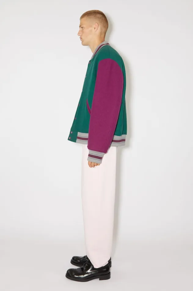 Acne Studios Varsity Jacket Night Green Men Outerwear