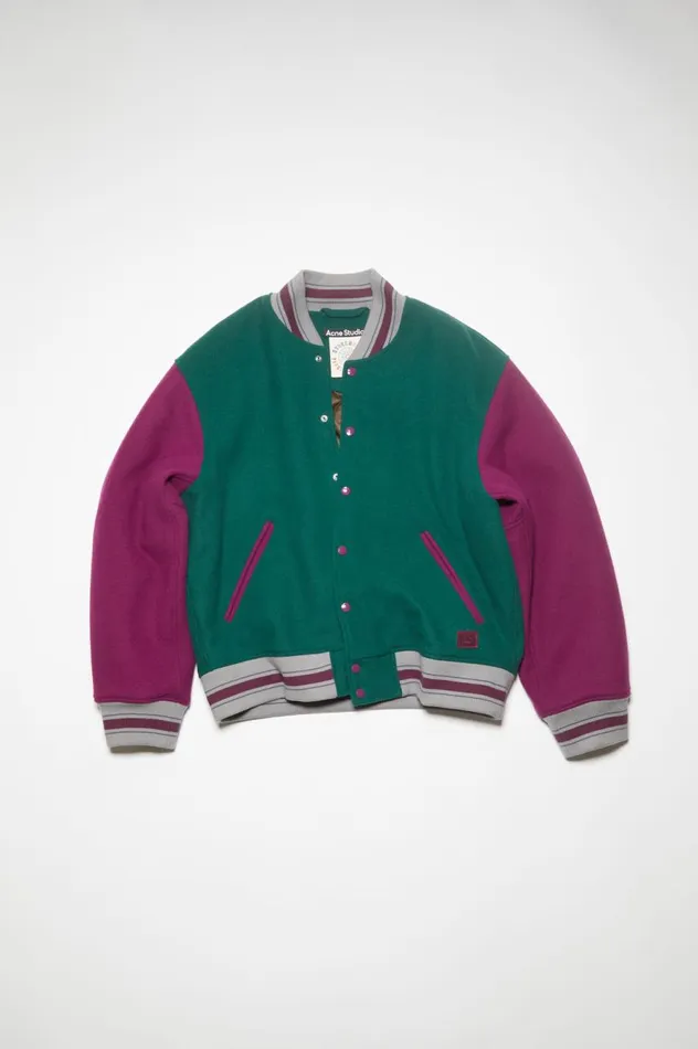 Acne Studios Varsity Jacket Night Green Men Outerwear