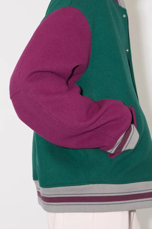 Acne Studios Varsity Jacket Night Green Women Outerwear
