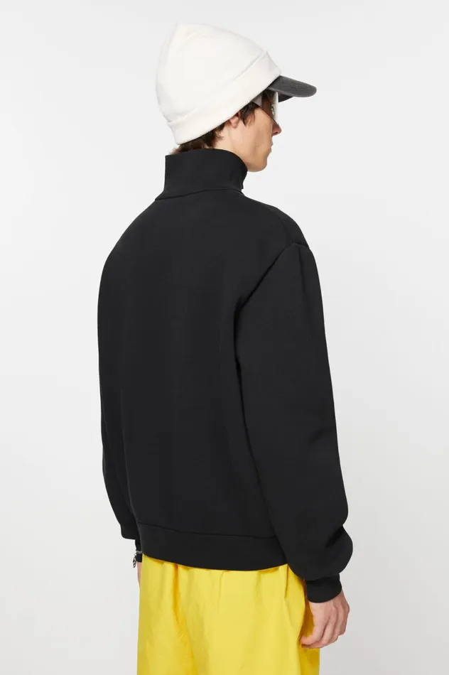 Acne Studios Zippered Sweater Black Men Sweatshirts