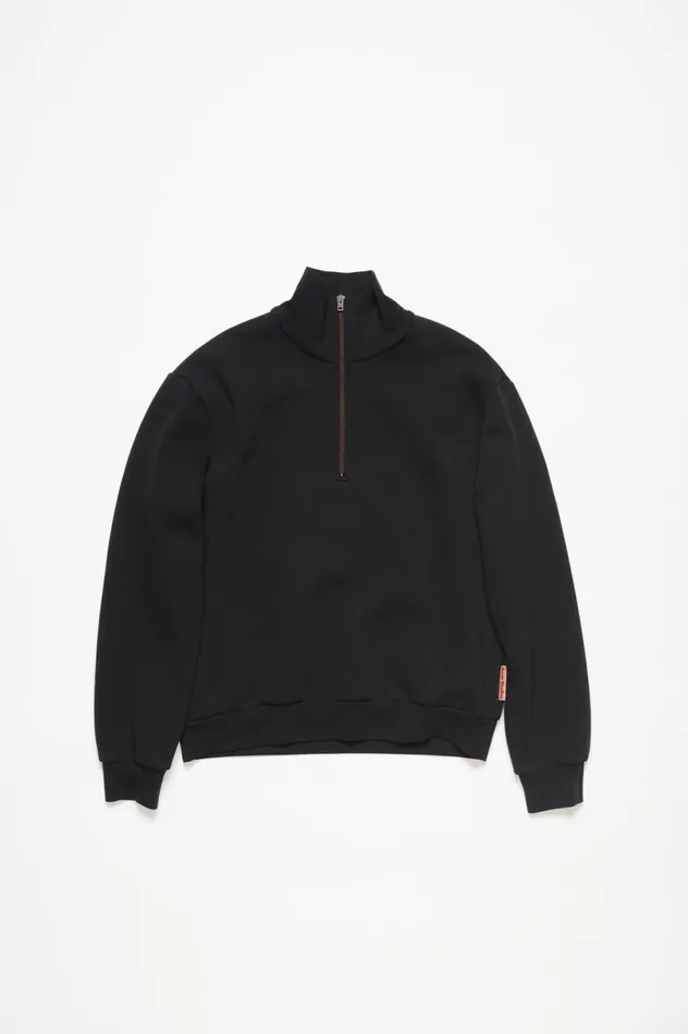 Acne Studios Zippered Sweater Black Men Sweatshirts