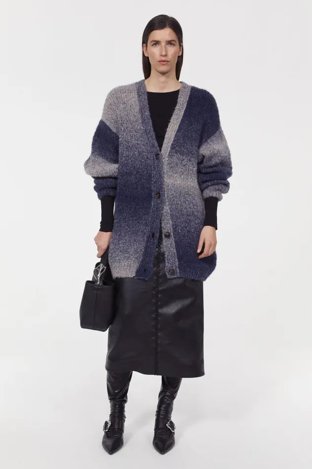 Alai Knitted Cardigan Utility Blue Women Rodebjer Knitwear