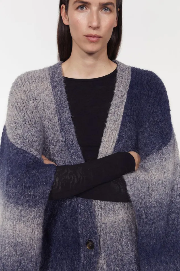 Alai Knitted Cardigan Utility Blue Women Rodebjer Knitwear