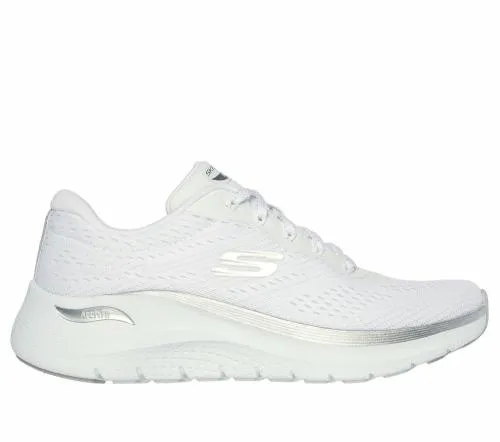 Arch Fit 20 8211 Glow The Distance White Silver Women SKECHERS Lace Up