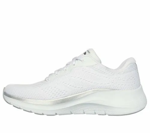 Arch Fit 20 8211 Glow The Distance White Silver Women SKECHERS Lace Up