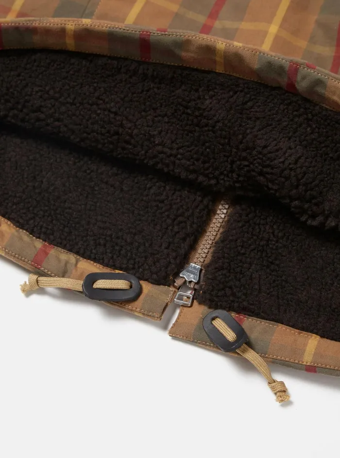 Atlas Gilet In Cinnamon British Drywax Check Men Universal Works Waistcoats and Gilets