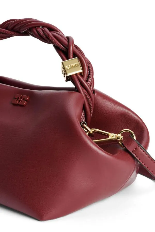 Bags GANNI Top Handle Burgundy Small Bou Bag Burgundy