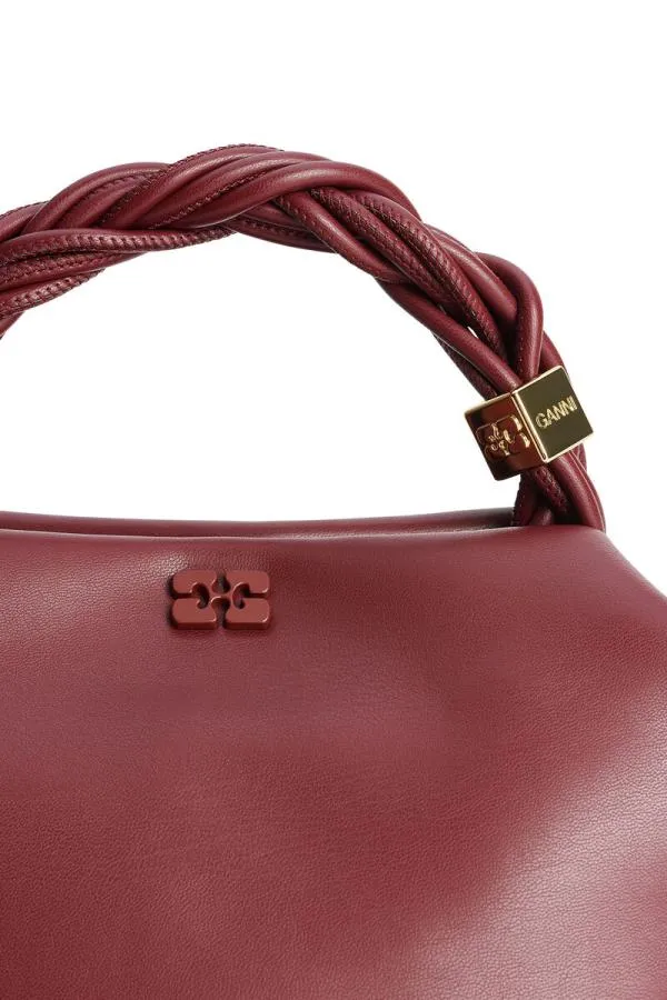 Bags GANNI Top Handle Burgundy Small Bou Bag Burgundy