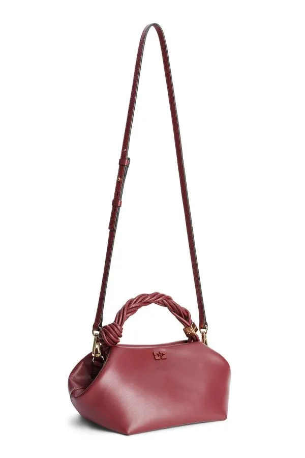 Bags GANNI Top Handle Burgundy Small Bou Bag Burgundy