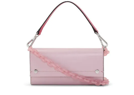 Bags GANNI Top Handle Pink Banner Envelope Chain Wallet Pink Nectar