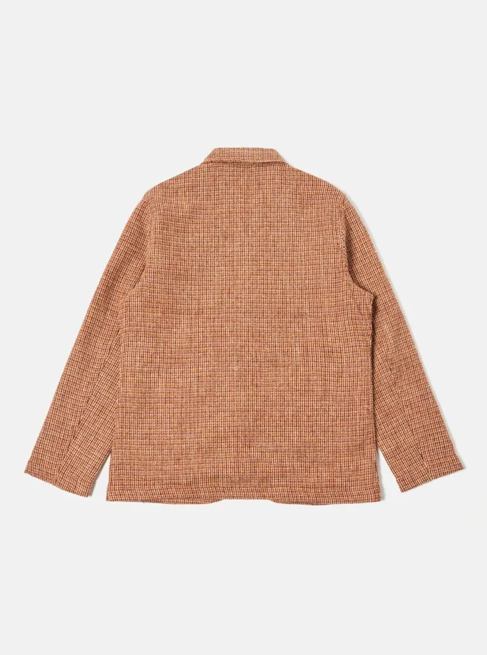 Bakers Jacket In Rust Harris Tweed Plaid Men Universal Works Coats and Outerwear