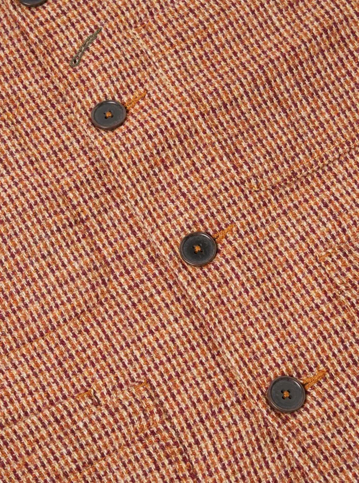 Bakers Jacket In Rust Harris Tweed Plaid Men Universal Works Coats and Outerwear
