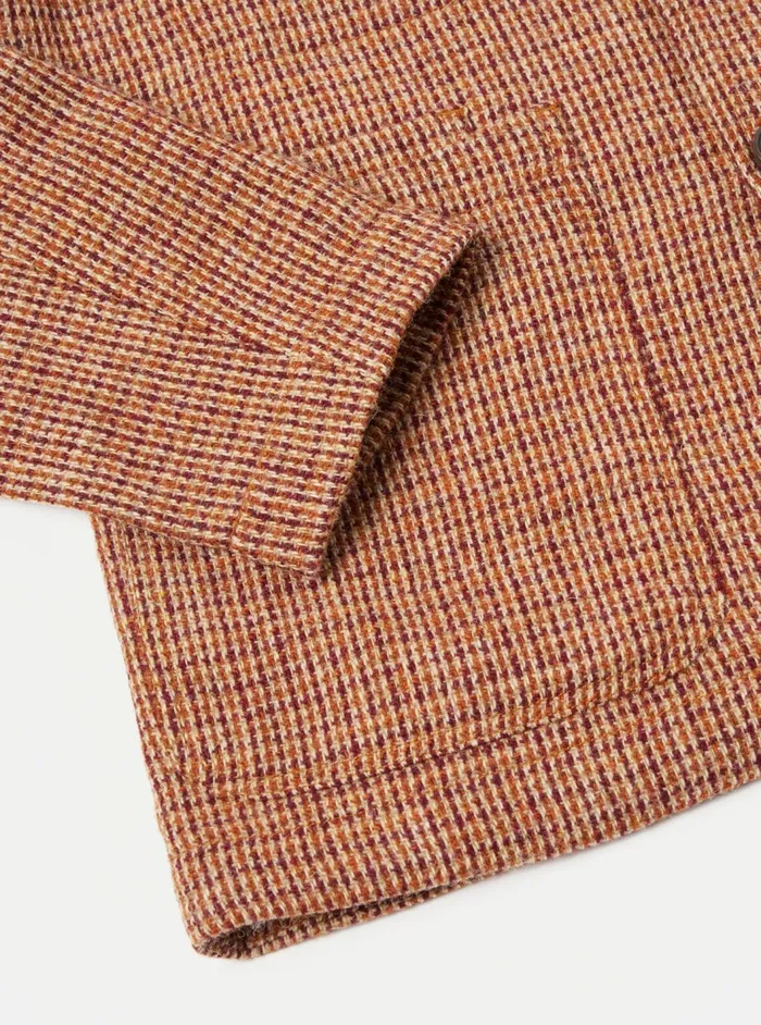 Bakers Jacket In Rust Harris Tweed Plaid Men Universal Works Coats and Outerwear
