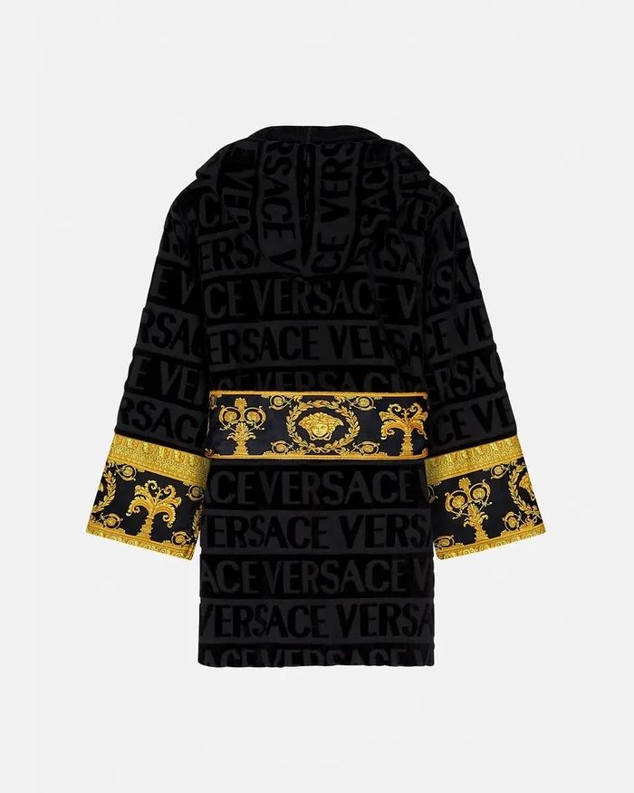 Bathrobes and Robes WomenMen Versace I Baroque Short Bathrobe Black