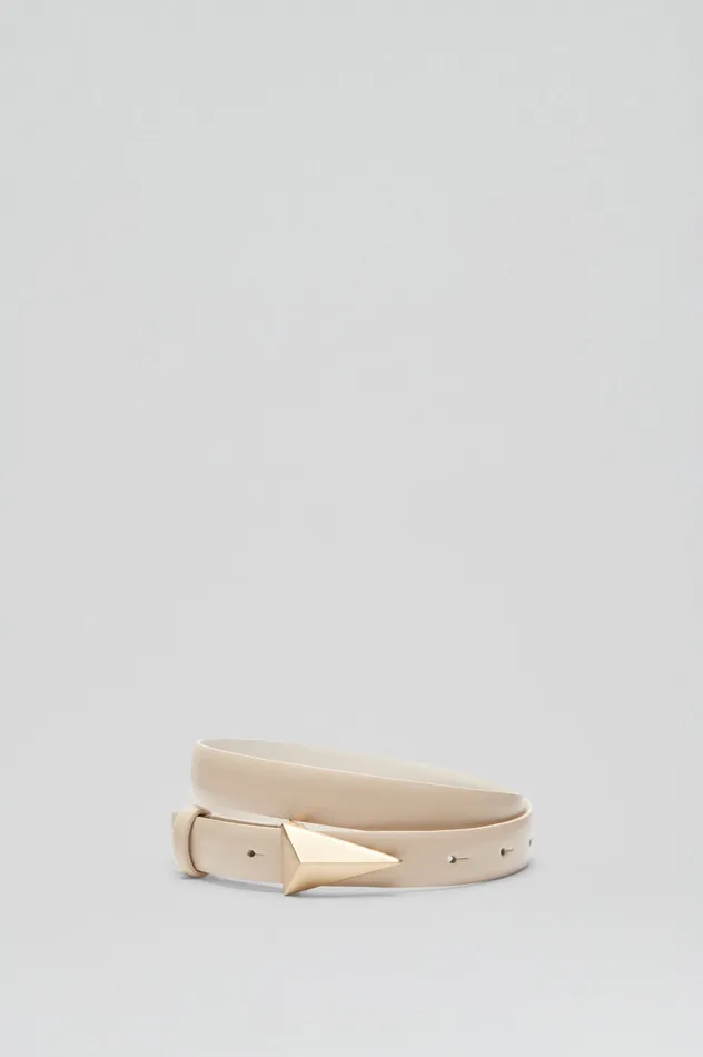 Belts Women Scanlan Theodore BRUSHED TRIANGLE TRIM BELT 2 STONE